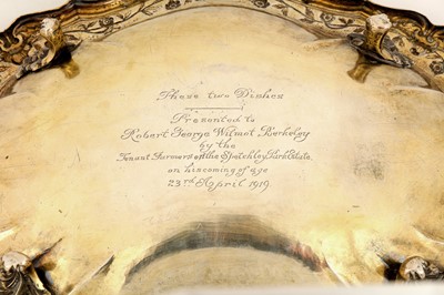 Lot 189 - A Victorian Scottish sterling silver gilt basin, Glasgow 1864 by John Miller and Co