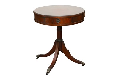 Lot 290 - A 19TH CENTURY-STYLE MAHOGANY DRUM TABLE