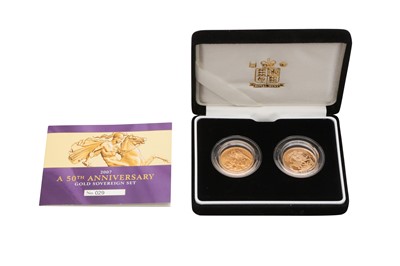 Lot 84 - A 2007 50TH ANNIVERSARY GOLD SOVEREIGN CASED SET