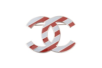Lot 155 - Chanel CC Candy Stripe Brooch