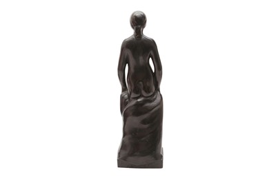 Lot 35 - AN ART DECO BRONZE FIGURE OF A WOMAN