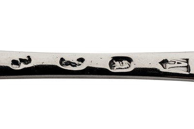 Lot 229 - A George I Britannia standard silver serving marrow scoop spoon, London 1716, maker’s mark obscured possibly Isaac Dalton
