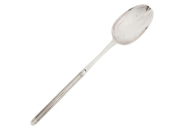 Lot 229 - A George I Britannia standard silver serving marrow scoop spoon, London 1716, maker’s mark obscured possibly Isaac Dalton