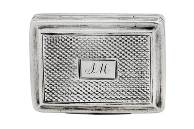 Lot 10 - A George IV sterling silver vinaigrette, Birmingham 1821 by Lawrence and Co