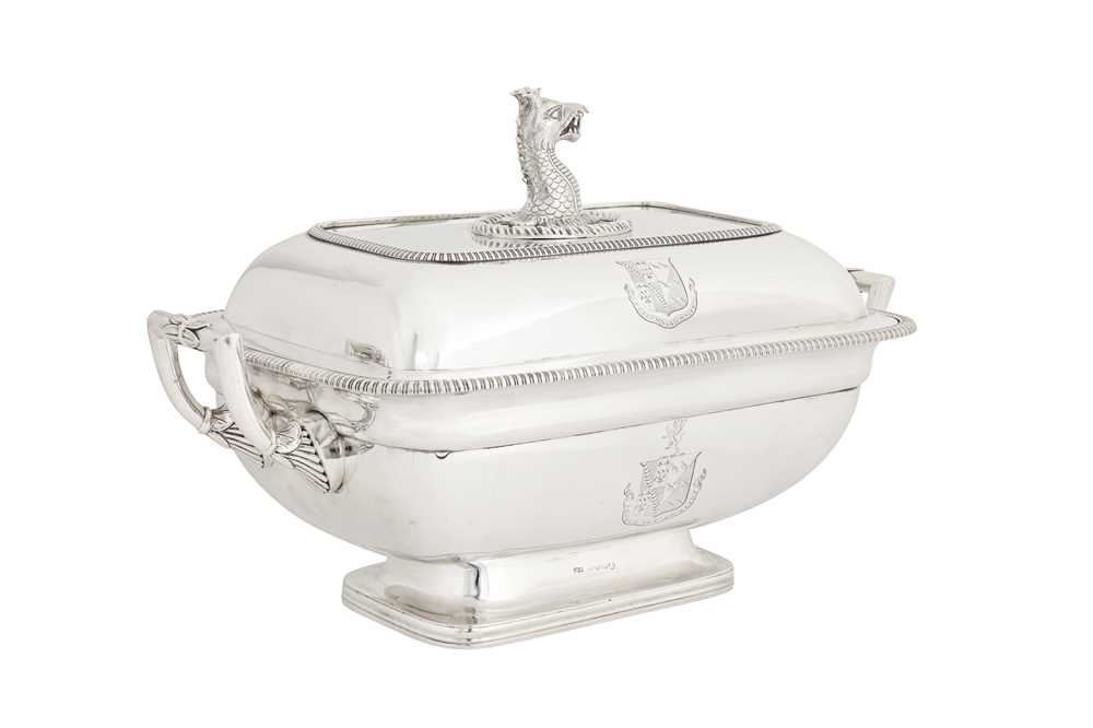 Lot 383 - A George III sterling silver soup tureen, London 1806 by William Bennett (reg. 1st June 1796, died 1825)