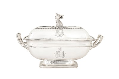 Lot 383 - A George III sterling silver soup tureen, London 1806 by William Bennett (reg. 1st June 1796, died 1825)