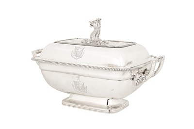 Lot 383 - A George III sterling silver soup tureen, London 1806 by William Bennett (reg. 1st June 1796, died 1825)