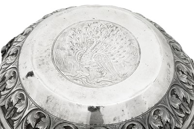 Lot 104 - A very large early 20th century Anglo – Indian unmarked silver bowl, Lucknow circa 1910