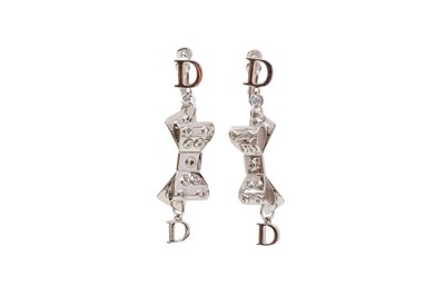 Lot 586 - Christian Dior Bow Screwback Earrings