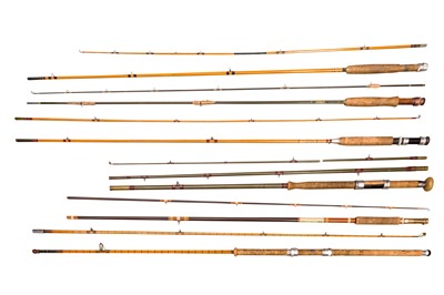 Lot 184 - A LARGE COLLECTION OF SPLIT CANE AND OTHER FISHING RODS