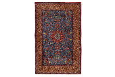 Lot 85 - AN EXTREMELY FINE PART SILK ISFAHAN RUG, CENTRAL PERSIA