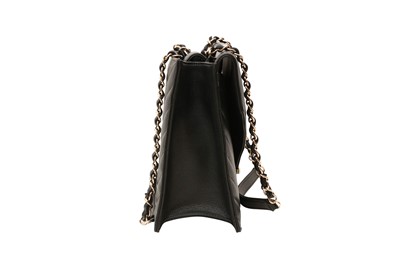 Lot 456 - Chanel Black Chevron Envelope Flap Bag