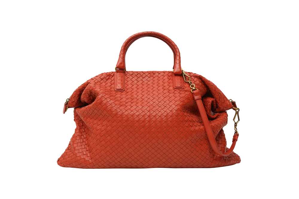 Lot 43 - Bottega Veneta Brick Intrecciato Foldover XL Tote