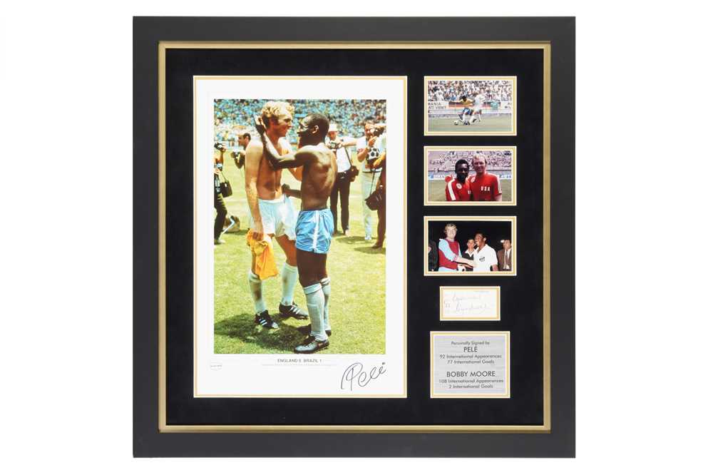 Lot 470 Football Legends. Pele & Bobby Moore