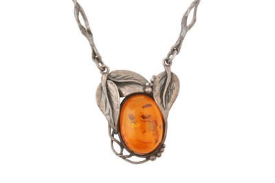 Lot 132 - AN AMBER NECKLACE BY N. E. FROM