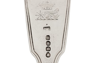 Lot 237 - Duke of Leeds – A pair of good George III sterling silver basting spoons, London 1817 by William Eley and William Fearn