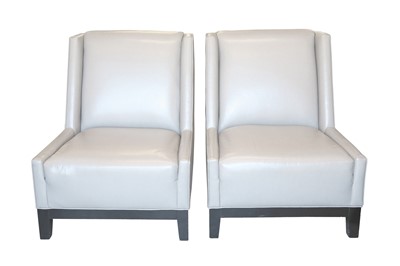 Lot 393 - A PAIR OF CONTEMPORARY ARMCHAIRS