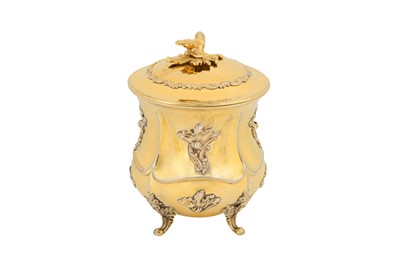 Lot 186 - A Nicholas I mid-19th century Russian 84 zolotnik silver gilt covered cup or mug, Moscow 1851 by ИA or ИД