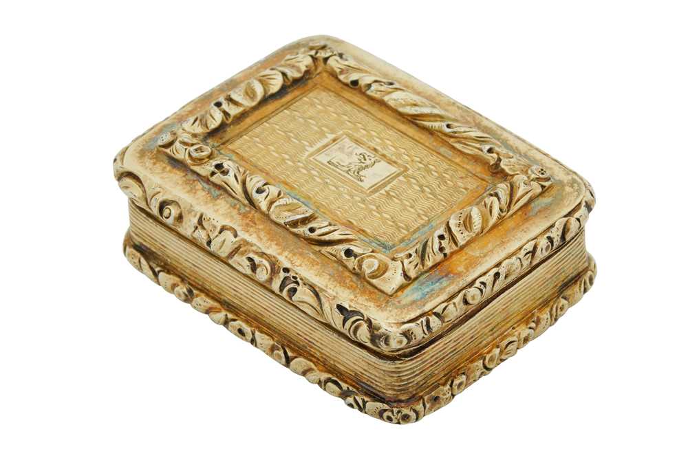 Lot 12 - A George IV sterling silver gilt vinaigrette, Birmingham 1822 by Robert Mitchell