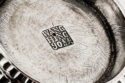 Lot 145 - An early 20th century Chinese Export silver milk or cream jug, Canton circa 1920 by Da Ji, retailed by Wang Hing