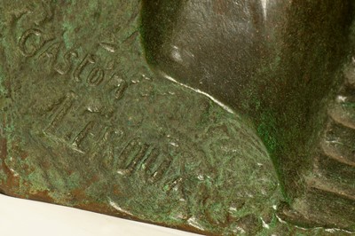 Lot 258 - A SIGNED FRENCH POLYCHROME-PATINATED BRONZE FIGURE OF THE ETHIOPIAN PRINCESS, AIDA