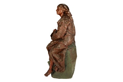 Lot 258 - A SIGNED FRENCH POLYCHROME-PATINATED BRONZE FIGURE OF THE ETHIOPIAN PRINCESS, AIDA