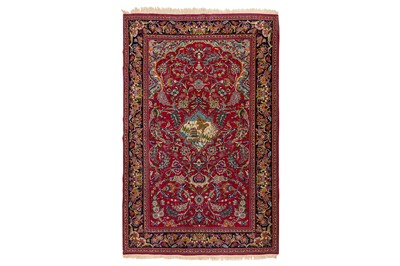 Lot 87 - A VERY FINE KASHAN PRAYER RUG, CENTRAL PERSIA