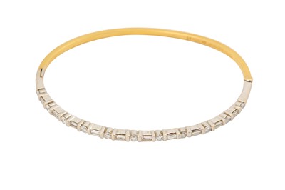 Lot 102 - A DIAMOND BANGLE