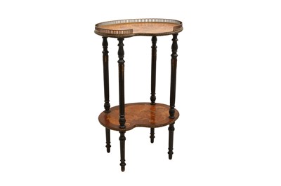 Lot 410 - A MARQUETRY INLAID ETAGERE