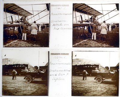 Lot 504 - A Richard Taxiphote Stereo Viewer with Unique  Early Aviation, Motoring & Cowes Week Images.