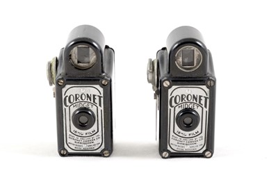 Lot 211 - A Good Pair of Black Coronet Midget Sub Miniature Cameras.
