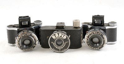 Lot 218 - Group of Miniature Cameras, inc a Green Univex Model AF.