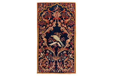 Lot 36 - A VERY FINE AND UNUSUAL PART SILK ISFAHAN RUG, CENTRAL PERSIA