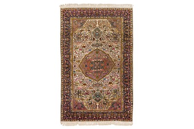Lot 26 - A VERY FINE PART SILK INDIAN RUG