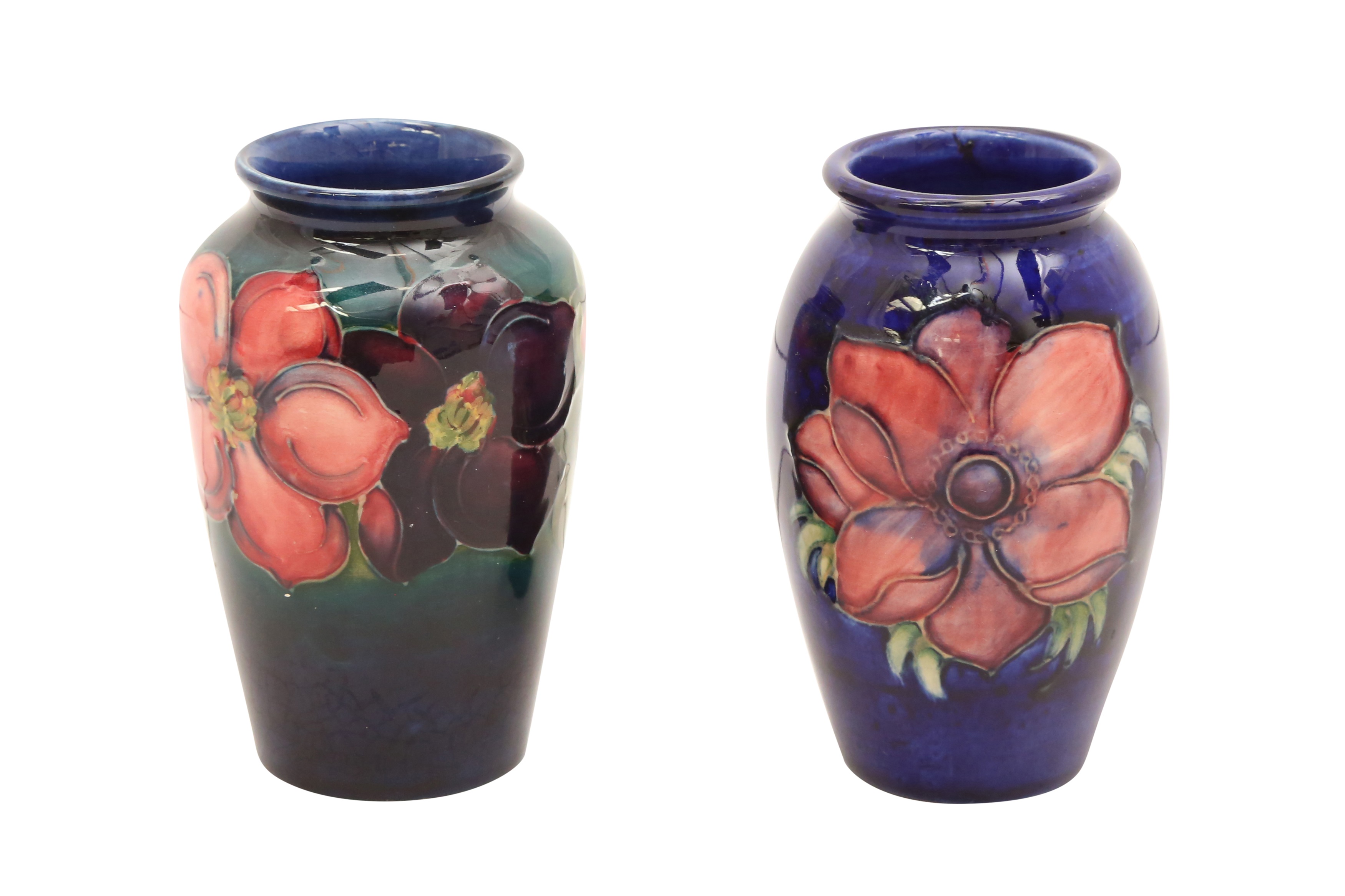 Lot 223 A PAIR OF MOORCROFT VASES