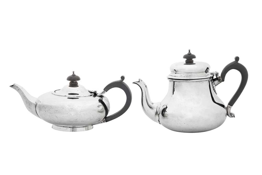 Lot 300 Two V sterling silver teapot, one
