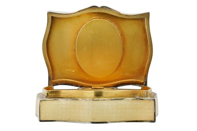 Lot 33 - An early 20th century Austrian 800 standard silver and guilloche enamel snuff box, Vienna circa 1910 by F.K