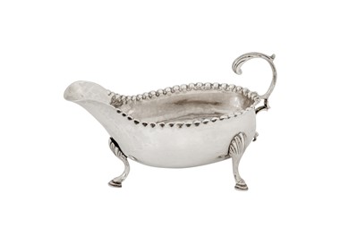 Lot 289 - A George III sterling silver cream boat, London 1775 by IS and AN (unidentified)