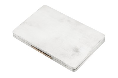 Lot 22 - A George VI sterling silver cigarette case, Birmingham 1948 by Alfred Dunhill