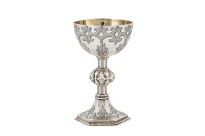 Lot 288 - A Victorian sterling silver traveling communion cup, London 1854 by George Angell