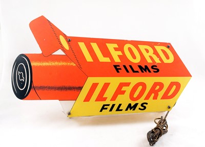 Lot 15 - A Rare Illuminated Advertising Sign for Ilford Film.