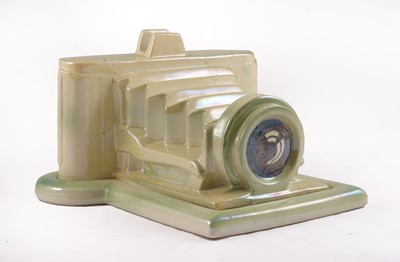 Lot 495 - A Large Ceramic Cheese Dish in The Shape of a Bellows Camera.