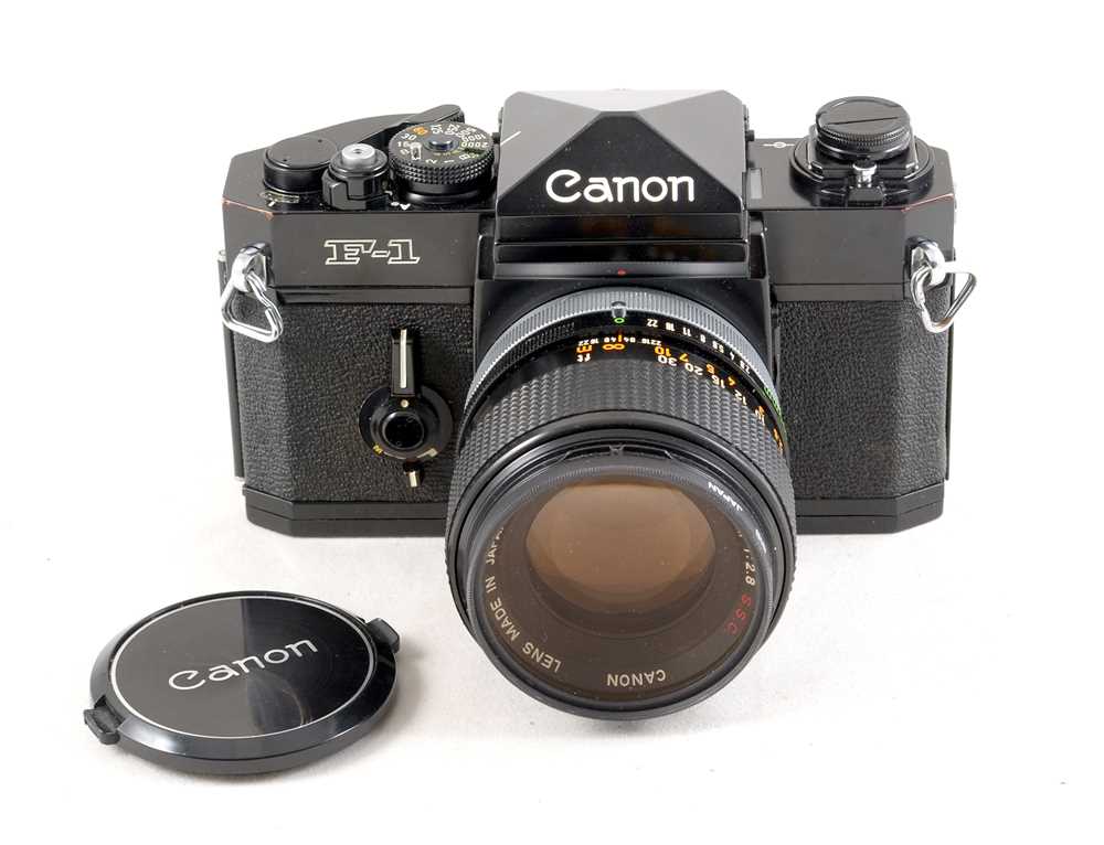 Lot 187 - An Early Canon F-1 with 100mm f2.8 S.S.C. Lens.
