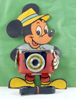 Lot 215 - A Kunik Mickey Mouse Sub-Miniature Camera with RARE Holder.
