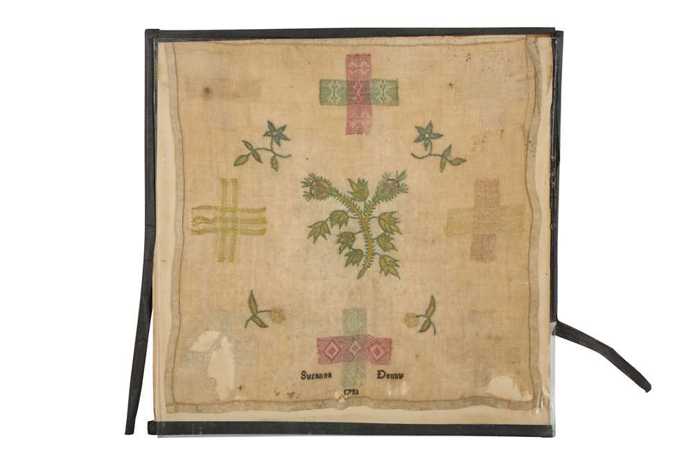 Lot 243 - A DARNING SAMPLER, C.1783