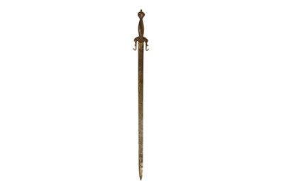 Lot 245 - A LONG NASRID-REVIVAL SWORD WITH ELEPHANT-SHAPED QUILLONS