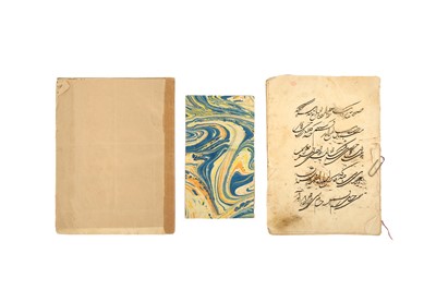 Lot 373 - TWO CALLIGRAPHIC PRACTICE ALBUMS AND A SAFINA POETRY MANUSCRIPT