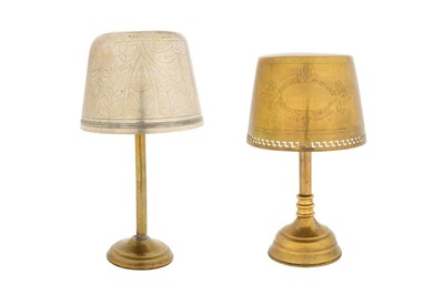 Lot 294 - TWO EGYPTIAN ENGRAVED FEZ HAT STANDS
