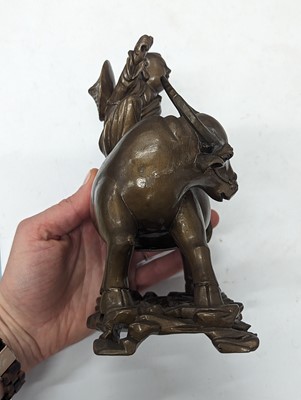 Lot 870 - A CHINESE FUZHOU (FOOCHOW) LACQUER FIGURE AND A VIETNAMESE FIGURE