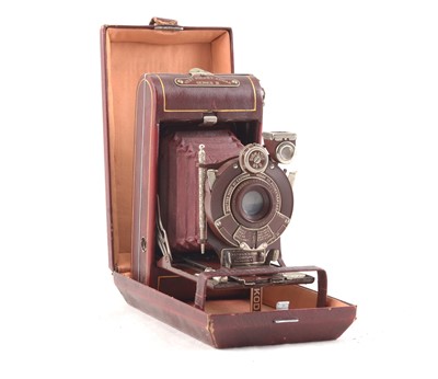 Lot 3 - Burgundy Vest Pocket Kodak Series III Camera Set.